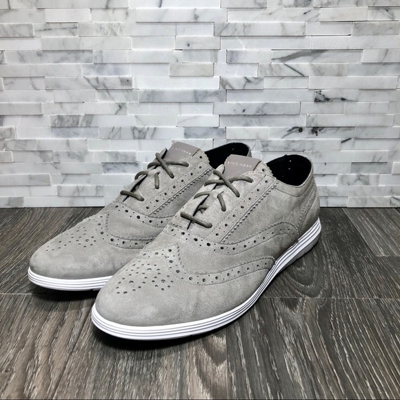 cole haan grey suede shoes